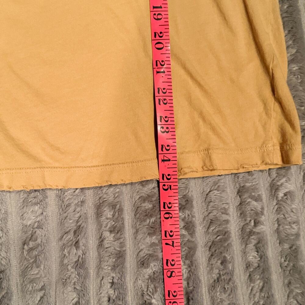 Golden Daze "Sweet Child of Mine" Distressed Graphic Tee Mustard Yellow L - Picture 6 of 6